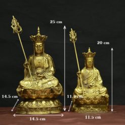 Tượng Đức Địa Tạng Vương Chất Liệu Đồng Vàng, Cao 20cm – 25cm 2 Tuong Duc Dia Tang Vuong Chat Lieu Dong Vang Cao 20cm – 25cm 6