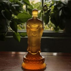 Tượng Đức Địa Tạng Vương Chất Liệu Lưu Ly, Cao 18.5cm 4 Tuong Duc Dia Tang Vuong Chat Lieu Luu Ly Cao 18.5cm 5