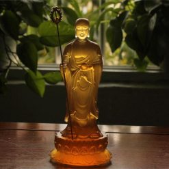 Tượng Đức Địa Tạng Vương Chất Liệu Lưu Ly, Cao 18.5cm 2 Tuong Duc Dia Tang Vuong Chat Lieu Luu Ly Cao 18.5cm 7
