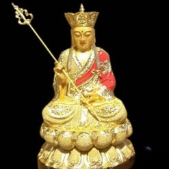 Tượng Đức Địa Tạng Vương, Composit Áo Đỏ Mạ Cát, Cao 30cm 3 Tuong Duc Dia Tang Vuong Composit Ao Do Ma Cat Cao 30cm 2