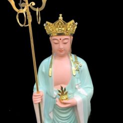 Tượng Đức Địa Tạng Vương Đứng Bột Đá Xanh Ngọc, Cao 48cm 1 Tuong Duc Dia Tang Vuong Dung Bot Da Xanh Ngoc Cao 48cm 1