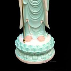 Tượng Đức Địa Tạng Vương Đứng Bột Đá Xanh Ngọc, Cao 48cm 4 Tuong Duc Dia Tang Vuong Dung Bot Da Xanh Ngoc Cao 48cm 3