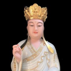 Tuong Duc Dia Tang Vuong Ngoi Bot Da Trang Vien Vang Noi Cao 48cm 5