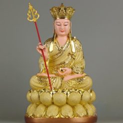 Tượng Đức Địa Tạng Vương Ngồi Chất Liệu Composit Mạ Cát, Cao 40cm 1 Tuong Duc Dia Tang Vuong Ngoi Chat Lieu Composit Ma Cat Cao 40cm 1