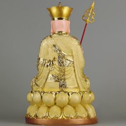 Tượng Đức Địa Tạng Vương Ngồi Chất Liệu Composit Mạ Cát, Cao 40cm 3 Tuong Duc Dia Tang Vuong Ngoi Chat Lieu Composit Ma Cat Cao 40cm 3