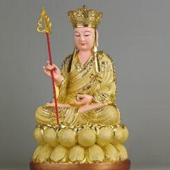 Tượng Đức Địa Tạng Vương Ngồi Chất Liệu Composit Mạ Cát, Cao 40cm 5 Tuong Duc Dia Tang Vuong Ngoi Chat Lieu Composit Ma Cat Cao 40cm 5