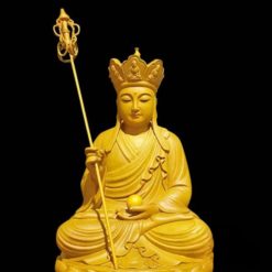 Tượng Gỗ Đ ị a T ạ n g Vương Ngồi, Sơn Màu Gỗ, Cao 30cm 1 Tuong Go D i a T a n g Vuong Ngoi Son Mau Go Cao 30cm 1