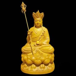 Tượng Gỗ Đ ị a T ạ n g Vương Ngồi, Sơn Màu Gỗ, Cao 30cm 4 Tuong Go D i a T a n g Vuong Ngoi Son Mau Go Cao 30cm 3