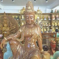 Tượng Gỗ Quan Âm Tự Tại Ngồi, Gỗ Viền Vàng 998, Cao 134cm 7 Tượng Gỗ Quan Âm Tự Tại Ngồi, Gỗ Viền Vàng 998, Cao 134cm (1)