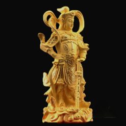 Tuong Ho Phap Vi Da Nhung Vang Kim Sa Cao 12cm Hop cao 22cm 1