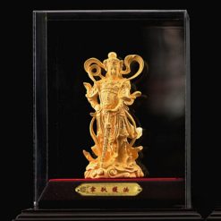 Tuong Ho Phap Vi Da Nhung Vang Kim Sa Cao 12cm Hop cao 22cm 2