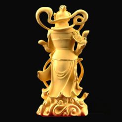 Tuong Ho Phap Vi Da Nhung Vang Kim Sa Cao 12cm Hop cao 22cm 4