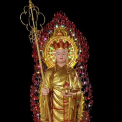 Tượng Ngài Địa Tạng Vương Đứng, Composite Sơn Màu, Cao 2 Mét (Tổng Lá Đề 2m3) 3 Tuong Ngai Dia Tang Vuong Dung Composite Son Mau Cao 2 Met Tong La De 2m3 3