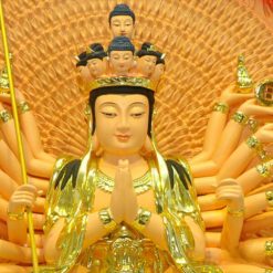 Tuong Nghin Tay Nghin Mat Thien Thu Thien Nhan Vang Da Hong Cao 48cm 1