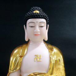 Tuong Phat A Di Da Dung Chat Lieu Bot Da Dat Vang La 998 Cao 88cm 1