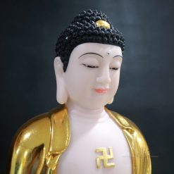 Tuong Phat A Di Da Dung Chat Lieu Bot Da Dat Vang La 998 Cao 88cm 2