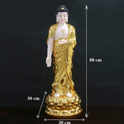 Tuong Phat A Di Da Dung Chat Lieu Bot Da Dat Vang La 998 Cao 88cm 4