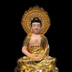 Tuong Phat A Di Da Ngoi Bang Bot Da Dat Vang 998 Cao 40cm Cao 48cm Tong La De 60cm 1