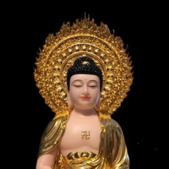 Tuong Phat A Di Da Ngoi Bang Bot Da Dat Vang 998 Cao 40cm Cao 48cm Tong La De 60cm 4