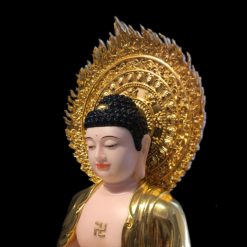 Tuong Phat A Di Da Ngoi Bang Bot Da Dat Vang 998 Cao 40cm Cao 48cm Tong La De 60cm 7