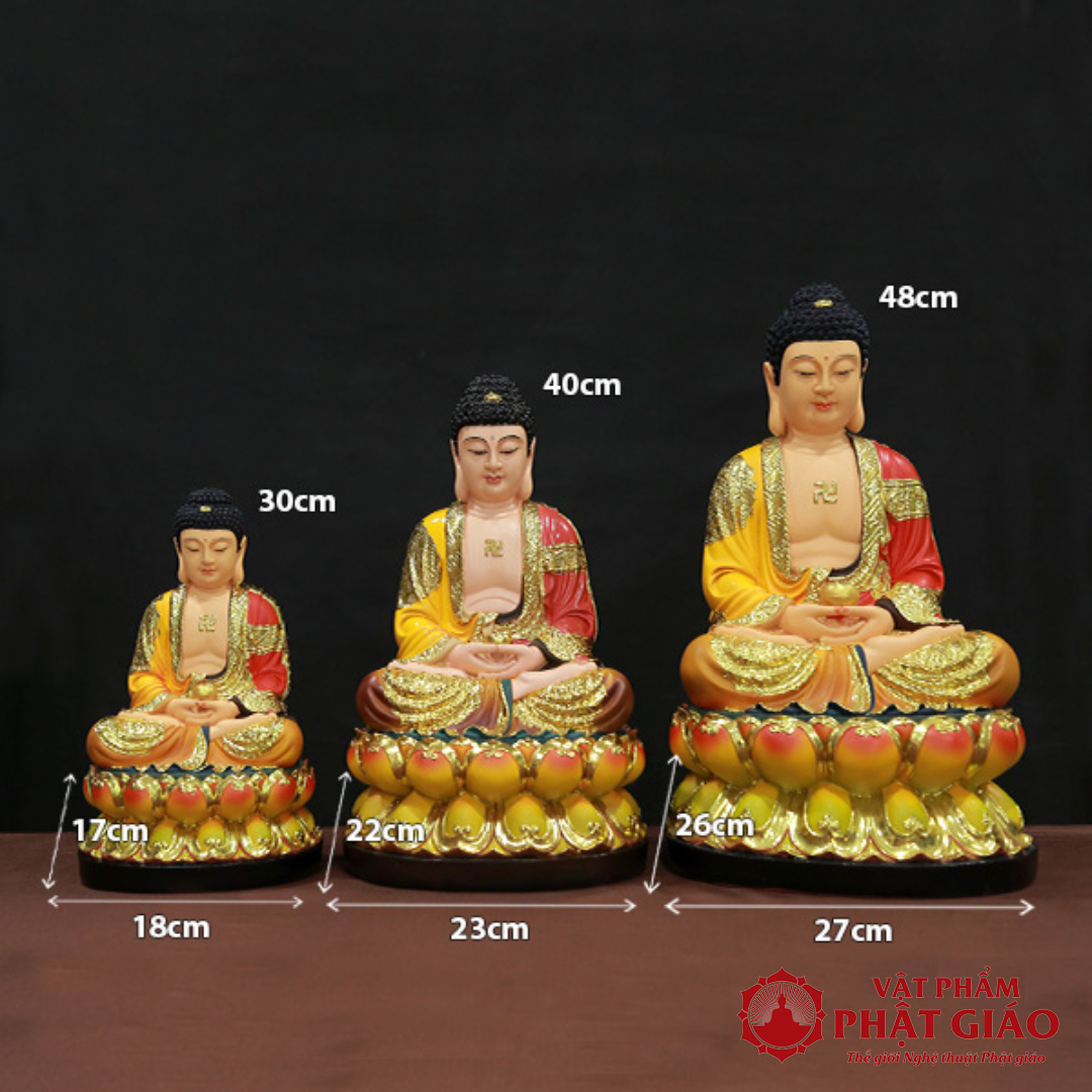 Tượng Phật Bổn Sư Thích Ca Mâu Ni Sơn Vẽ Cao Cấp Bằng Composit, Cao 30 – 40 – 48cm 14 Tuong Phat Bon Su Thich Ca Mau Ni Son Ve Cao Cap Bang Composit Cao 30 – 40 – 48cm 3 1