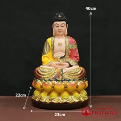 Tượng Phật Bổn Sư Thích Ca Mâu Ni Sơn Vẽ Cao Cấp Bằng Composit, Cao 30 – 40 – 48cm 9 Tuong Phat Bon Su Thich Ca Mau Ni Son Ve Cao Cap Bang Composit Cao 30 – 40 – 48cm 4 1