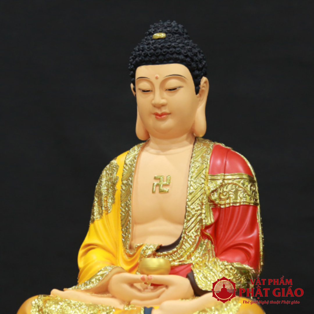 Tượng Phật Bổn Sư Thích Ca Mâu Ni Sơn Vẽ Cao Cấp Bằng Composit, Cao 30 – 40 – 48cm 11 Tuong Phat Bon Su Thich Ca Mau Ni Son Ve Cao Cap Bang Composit Cao 30 – 40 – 48cm 5 1