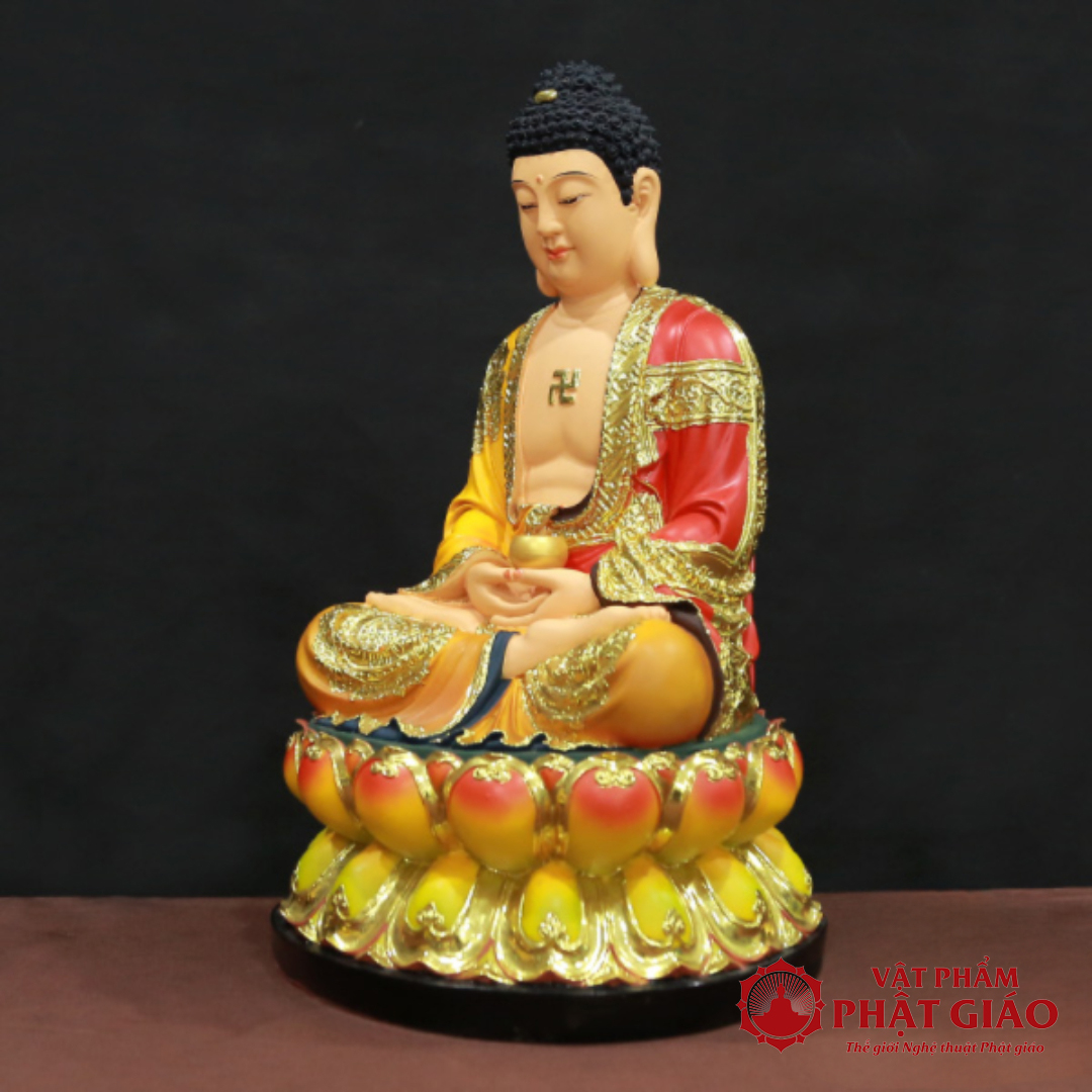 Tượng Phật Bổn Sư Thích Ca Mâu Ni Sơn Vẽ Cao Cấp Bằng Composit, Cao 30 – 40 – 48cm 13 Tuong Phat Bon Su Thich Ca Mau Ni Son Ve Cao Cap Bang Composit Cao 30 – 40 – 48cm 6 1