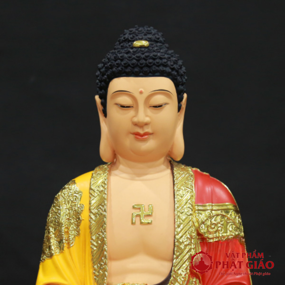 Tượng Phật Bổn Sư Thích Ca Mâu Ni Sơn Vẽ Cao Cấp Bằng Composit, Cao 30 – 40 – 48cm 12 Tuong Phat Bon Su Thich Ca Mau Ni Son Ve Cao Cap Bang Composit Cao 30 – 40 – 48cm 7 1