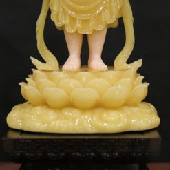 Tuong Phat Dan Sinh Bang Bot Da Thach Anh Mau Vang Cao 40cm 4