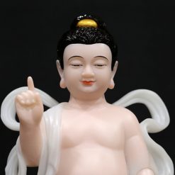 Tuong Phat Dan Sinh Mau Trang Bang Bot Da Cao 40cm 1