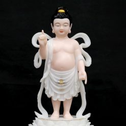 Tuong Phat Dan Sinh Mau Trang Bang Bot Da Cao 40cm 2