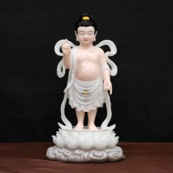 Tuong Phat Dan Sinh Mau Trang Bang Bot Da Cao 40cm 3