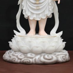 Tượng Phật Đản Sinh Màu Trắng, Bằng Bột Đá, Cao 65cm 6 Tuong Phat Dan Sinh Mau Trang Bang Bot Da Cao 65cm 6