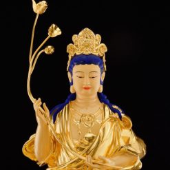 Tượng Phổ Hiền Bồ Tát Bằng Đồng Dát Vàng, Kích Thước 30cm x 52cm x 85cm, Trọng Lượng 50kg 5 Tuong Pho Hien Bo Tat Bang Dong Dat Vang Kich Thuoc 30cm x 52cm x 85cm Trong Luong 50kg 4