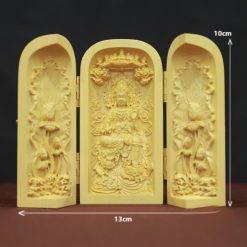 Tượng Quan Âm Tự Tại Bằng Gỗ Hoàng Dương, Cao 10cm 5 Tuong Quan Am Tu Tai Bang Go Hoang Duong Cao 10cm 5