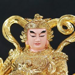 Tượng Quan Công Vi Đà Đứng Hộ Pháp Mạ Sơn Vàng, Đế Vuông, Cao 48cm 5 Tuong Quan Cong Vi Da Dung Ho Phap Ma Son Vang De Vuong Cao 48cm 10