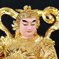 Tượng Quan Công Vi Đà Đứng Hộ Pháp Mạ Sơn Vàng, Đế Vuông, Cao 48cm 3 Tuong Quan Cong Vi Da Dung Ho Phap Ma Son Vang De Vuong Cao 48cm 12