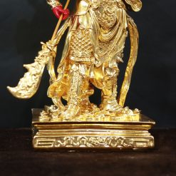 Tượng Quan Công Vi Đà Đứng Hộ Pháp Mạ Sơn Vàng, Đế Vuông, Cao 48cm 1 Tuong Quan Cong Vi Da Dung Ho Phap Ma Son Vang De Vuong Cao 48cm 4
