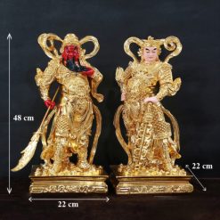Tượng Quan Công Vi Đà Đứng Hộ Pháp Mạ Sơn Vàng, Đế Vuông, Cao 48cm 6 Tuong Quan Cong Vi Da Dung Ho Phap Ma Son Vang De Vuong Cao 48cm 9