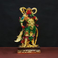 Tượng Quan Công Vi Đà Hộ Pháp Đứng Bằng Composite Sơn Màu Mạ Vàng, Cao 45cm 8 Tuong Quan Cong Vi Da Ho Phap Dung Bang Composite Son Mau Ma Vang Cao 45cm 6