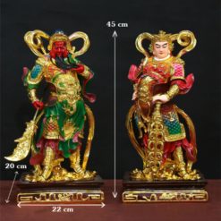 Tượng Quan Công Vi Đà Hộ Pháp Đứng Bằng Composite Sơn Màu Mạ Vàng, Cao 45cm 7 Tuong Quan Cong Vi Da Ho Phap Dung Bang Composite Son Mau Ma Vang Cao 45cm 7