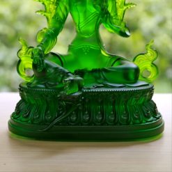 Tượng Tara Bằng Lưu Ly Màu Xanh, Cao 23cm 4 Tuong Tara Bang Luu Ly Mau Xanh Cao 23cm 5