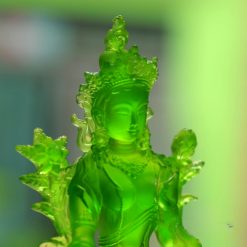 Tượng Tara Bằng Lưu Ly Màu Xanh, Cao 9.5cm 6 Tuong Tara Bang Luu Ly Mau Xanh Cao 9.5cm 2