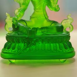 Tượng Tara Bằng Lưu Ly Màu Xanh, Cao 9.5cm 5 Tuong Tara Bang Luu Ly Mau Xanh Cao 9.5cm 3