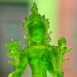Tượng Tara Bằng Lưu Ly Màu Xanh, Cao 9.5cm 2 Tuong Tara Bang Luu Ly Mau Xanh Cao 9.5cm 6