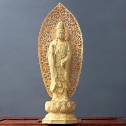Bộ Tượng Tây Phương Tam Thánh Bằng Gỗ Hoàng Dương Cao 27cm 8 Tuong Tay Phuong Tam Thanh Bang Go Hoang Duong Cao 28cm 10