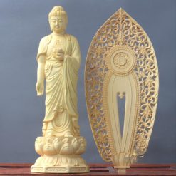 Bộ Tượng Tây Phương Tam Thánh Bằng Gỗ Hoàng Dương Cao 27cm 7 Tuong Tay Phuong Tam Thanh Bang Go Hoang Duong Cao 28cm 11