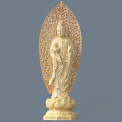 Bộ Tượng Tây Phương Tam Thánh Bằng Gỗ Hoàng Dương Cao 27cm 3 Tuong Tay Phuong Tam Thanh Bang Go Hoang Duong Cao 28cm 15