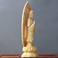 Bộ Tượng Tây Phương Tam Thánh Bằng Gỗ Hoàng Dương Cao 27cm 12 Tuong Tay Phuong Tam Thanh Bang Go Hoang Duong Cao 28cm 6